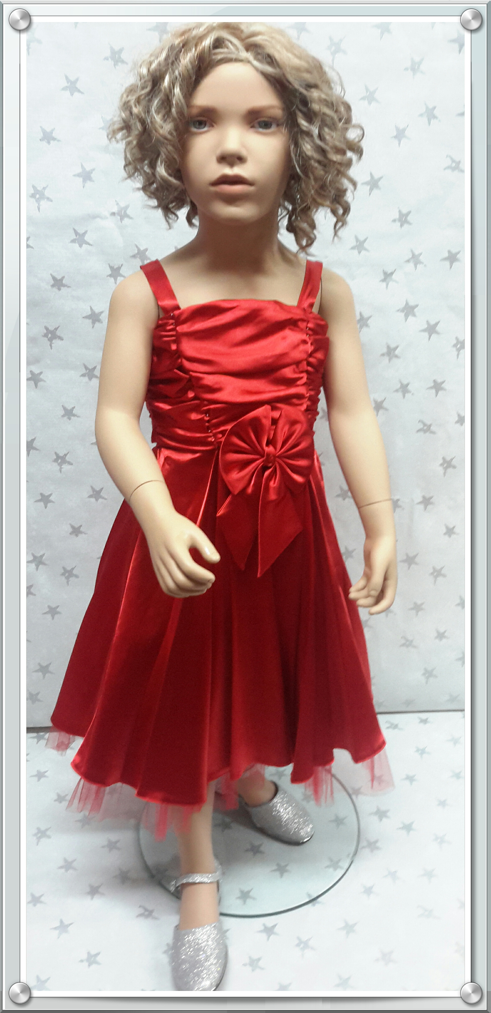 Kinder jurk Kim rood